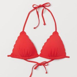 H&M Push-up Triangle Bikini Top Red Size Small
